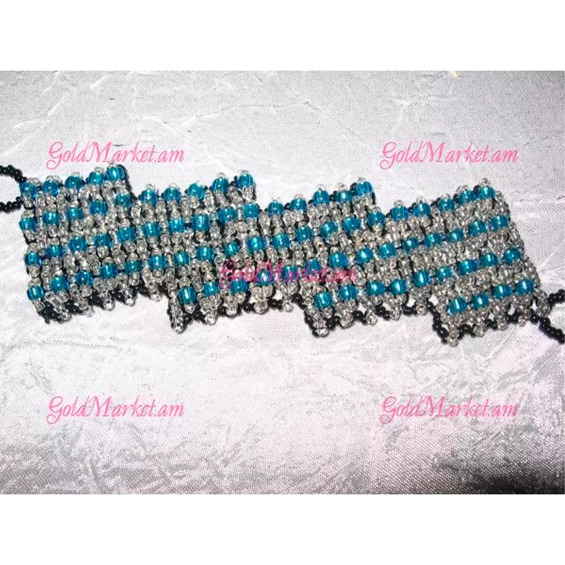 Թևնոց սպիտակ-կանաչ քարերով