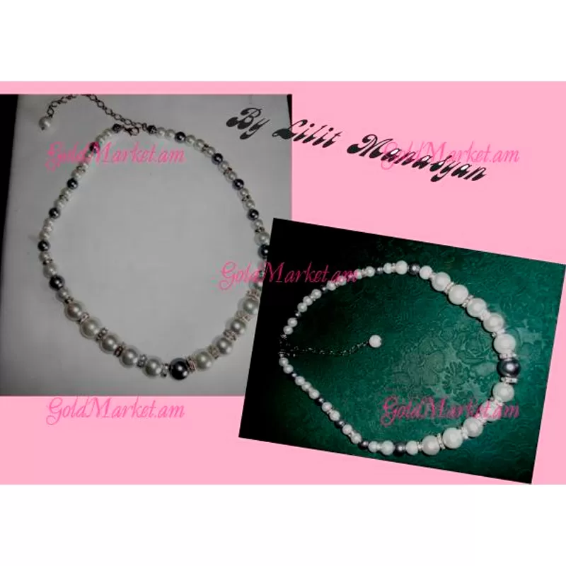 Վզնոց սպիտակ քարերով